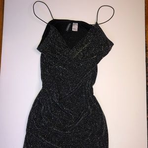Shiny Cowl Neck Dress
